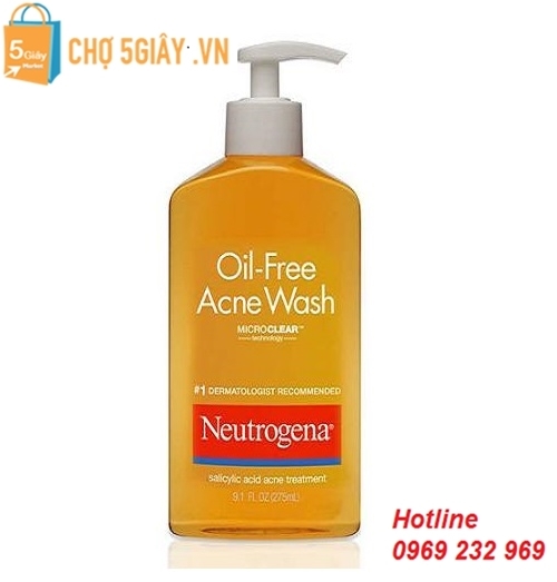Rửa Mặt Trị Mụn Neutrogena Oil-Free Acne Wash 269ml từ Mỹ
