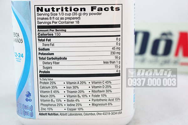 Sữa Similac Go & Grow Non-GMO dành cho bé 12-24 tháng 624g của Mỹ
