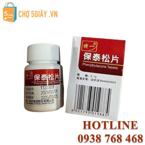 Phenylbutazone Tablets trong combo xương khớp Gout Trung Quốc 