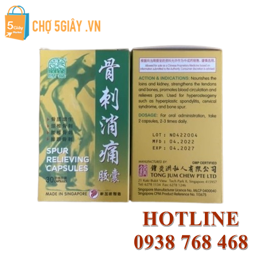 Gai Cốt Tiêu Thống Singapore là thực phẩm chăm sóc sức khỏe, được bào chế dựa trên công thức y học cổ truyền
