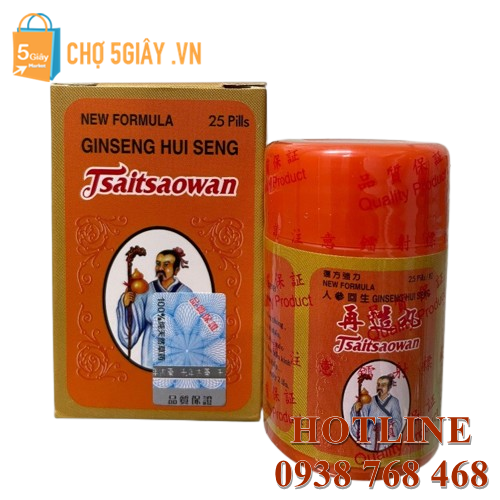 Nhân Sâm Hồi Sinh Tái Tạo Hoàn - Ginseng Hui Seng Jsaitsaowan  điều trị các vấn đề liên quan đến xương khớp