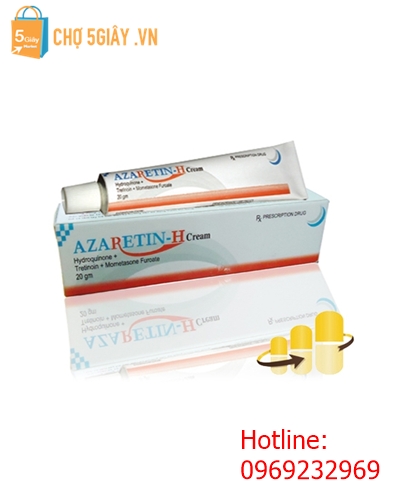 AZARETIN-H cream - Làm trắng da, Trị nám tàn nhang nốt ruồi