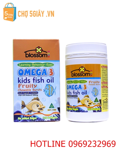 Dầu cá trẻ em Omega 3 Kids fish oil Blossom nhập từ Úc