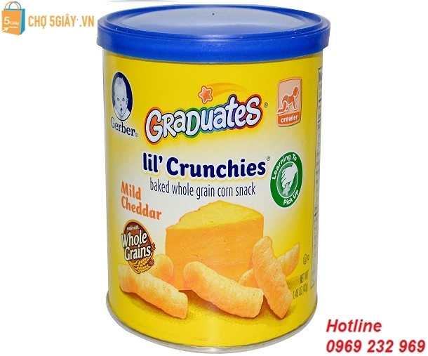 Bánh ăn dặm Gerber Graduates Lil' Crunchies - Mild Cheddar 42g từ Mỹ