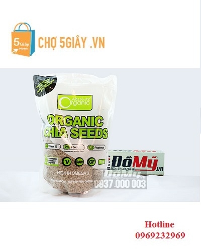 Hạt Chia Trắng Chia Seeds High In Omega 3 Absolute Organic 1kg của Úc