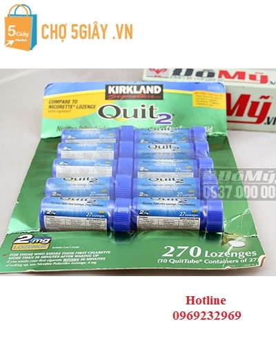 Kẹo cai thuốc lá Kirkland Gum Quit2 270 viên của Mỹ