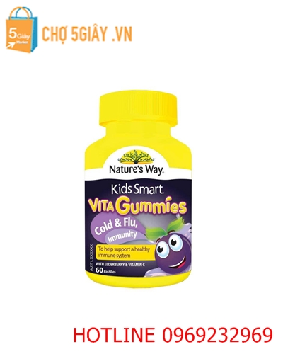 Kẹo dẻo Nature's Way Kids Smart Vita Gummies Cold and Flu Immunity 60 viên của Úc