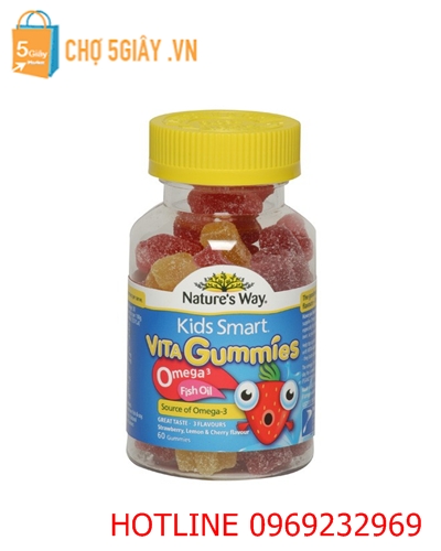 Kids Smart Vita Gummies Omega 3 Fish Oil tăng cường thị lực của Úc 60 viên