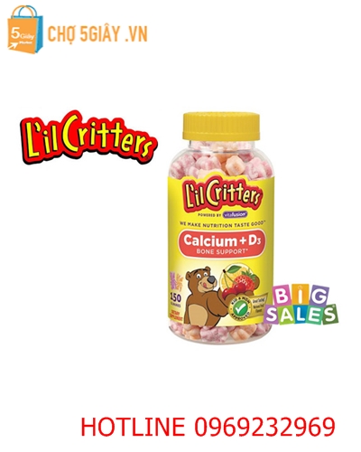 L'il Critters® Calcium Gummy Bears 200 viên hàng nhập Mỹ