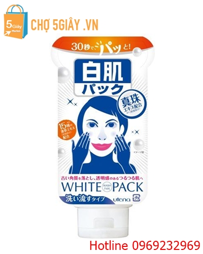 Mặt nạ dưỡng trắng da cam thảo Utena White Pack 140g của Nhật Bản