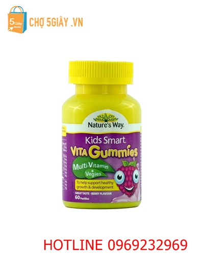 Nature's Way Kids Smart Vita Gummies Multi Vitamin và Vegies 60 viên củ