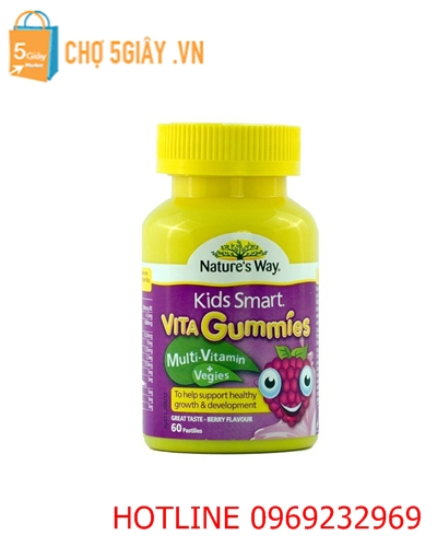 Nature's Way Kids Smart Vita Gummies Multi Vitamin và Vegies 60 viên của Úc