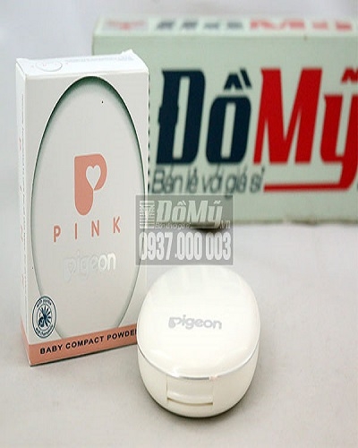 Phấn phủ Pigeon Pink Baby Compact Powder của Nhật 100g