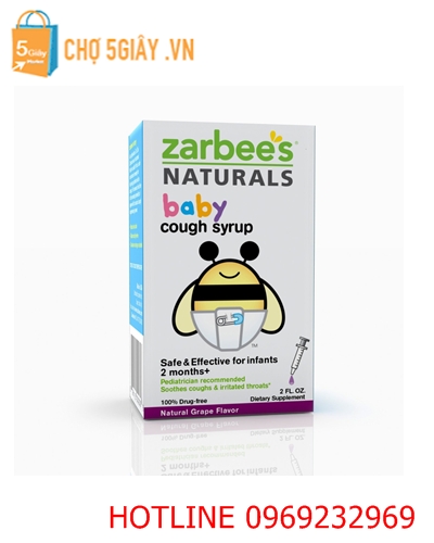 Siro trị ho Zarbee’s Naturals Baby Cough Syrup 59ml của Mỹ