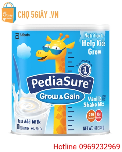 Sữa Pediasure Sake Mix hương Vanilla dành cho trẻ biếng ăn 396g của Mỹ