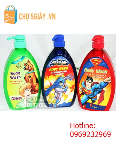 Sữa tắm toàn thân body wash cho trẻ em nhân vật hoạt hình 3 mùi