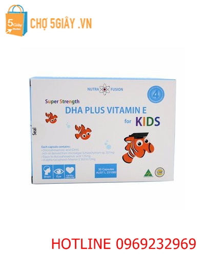 Super Strength DHA Plus Vitamin E For Kids hộp 30 viên của Úc