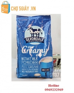 Sữa Tươi Dạng Bột Nguyên Kem Devondale Our Creamy One túi 1kg của Úc ( xanh dương)