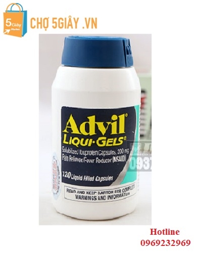 Thuốc giảm đau Advil Liqui Gels 120 viên của Mỹ