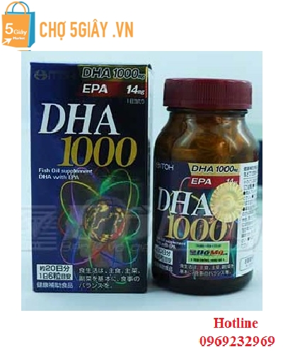 Viên uống thuốc bổ não của Nhật tăng cường thị lực DHA 1000mg hộp 120 viên